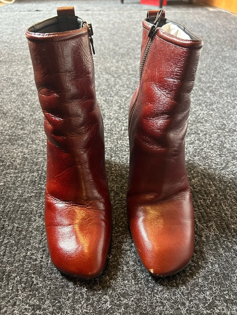 Rag & Bone Mahogany leather Ellis Ankle Boots Size 39